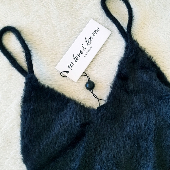 For Love and Lemons Black Fiona Crop Top NWT - Picture 8 of 13